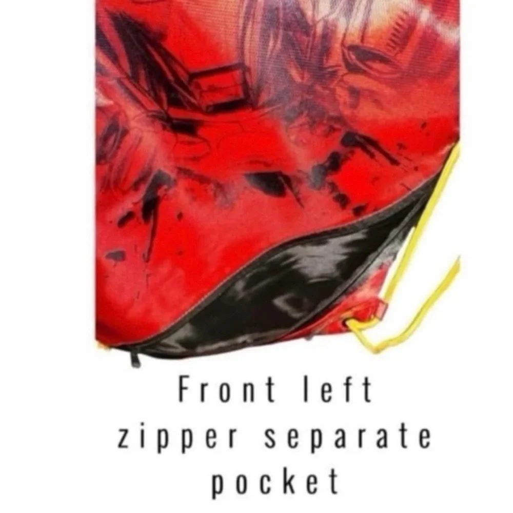 Marvel Avengers Iron Man Drawstring Backpack Red Yellow New with Tags